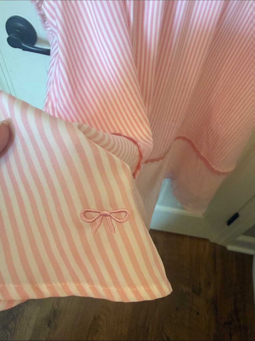 Simply Southern Pink Striped Smocked Yoke Midi Dress - Picture 3 of 15